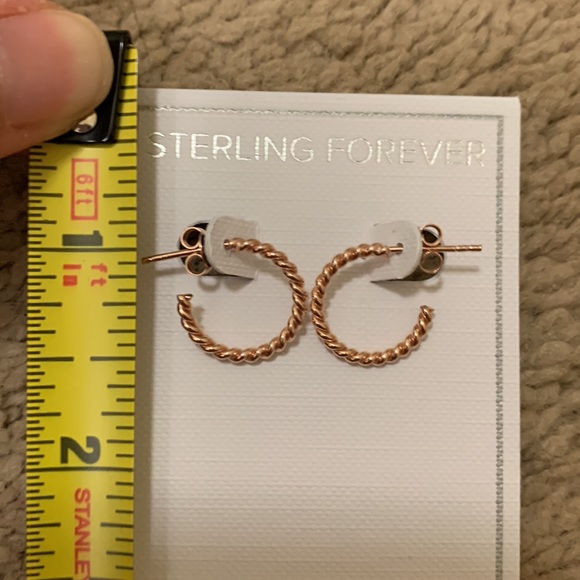 NIB 14k Rose Gold & Sterling Silver Earrings - Picture 4 of 4